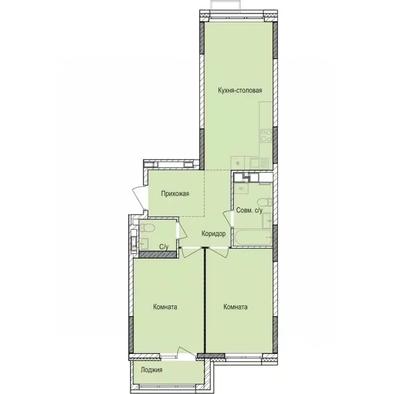 2-к кв. Удмуртия, Ижевск Автопроизводство жилрайон, Норвежский Лес ... - Фото 0