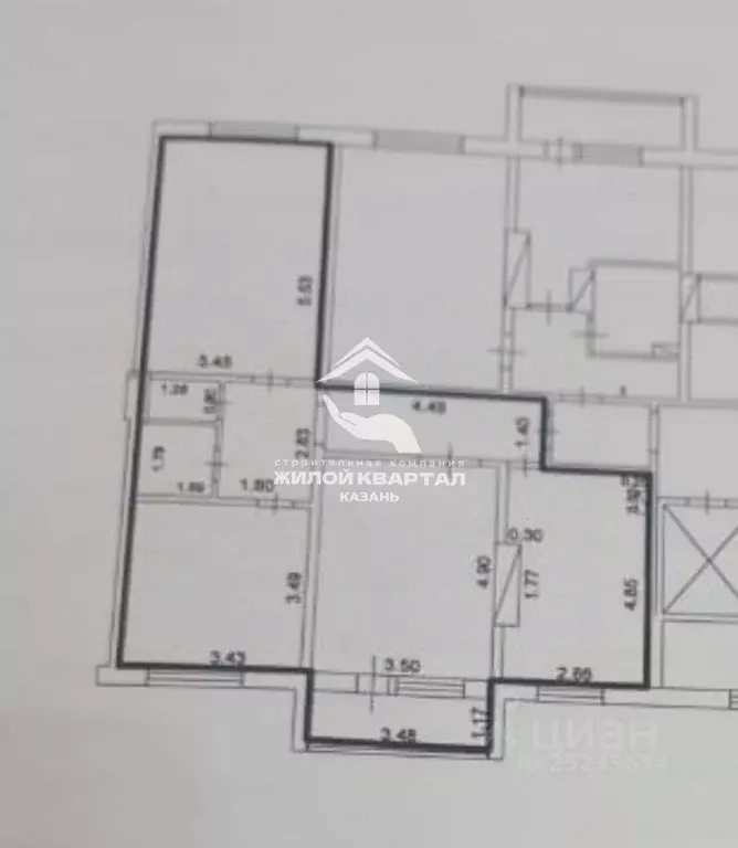 3-к кв. Татарстан, Зеленодольский район, Осиновское с/пос, с. Осиново ... - Фото 2