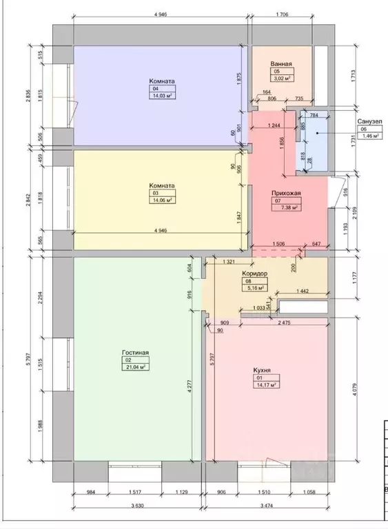 3-к кв. Бурятия, Улан-Удэ ул. Жердева, 42Бк1 (79.0 м) - Фото 1