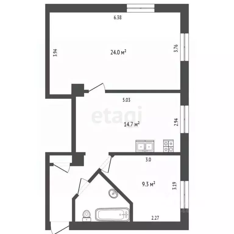 2-к кв. Челябинская область, Челябинск просп. Ленина, 74 (57.5 м) - Фото 2