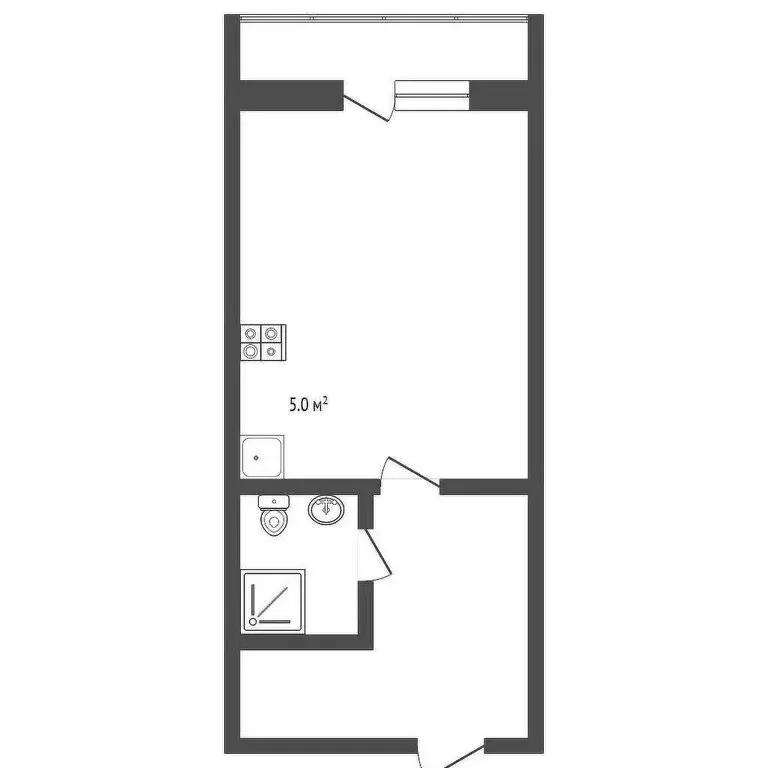Квартира-студия: Анапа, Астраханская улица, 71А (29.6 м) - Фото 1