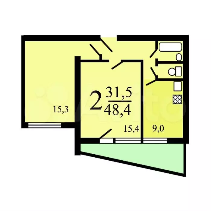 Аукцион: 2-к. квартира, 48,3 м, 9/12 эт. - Фото 0