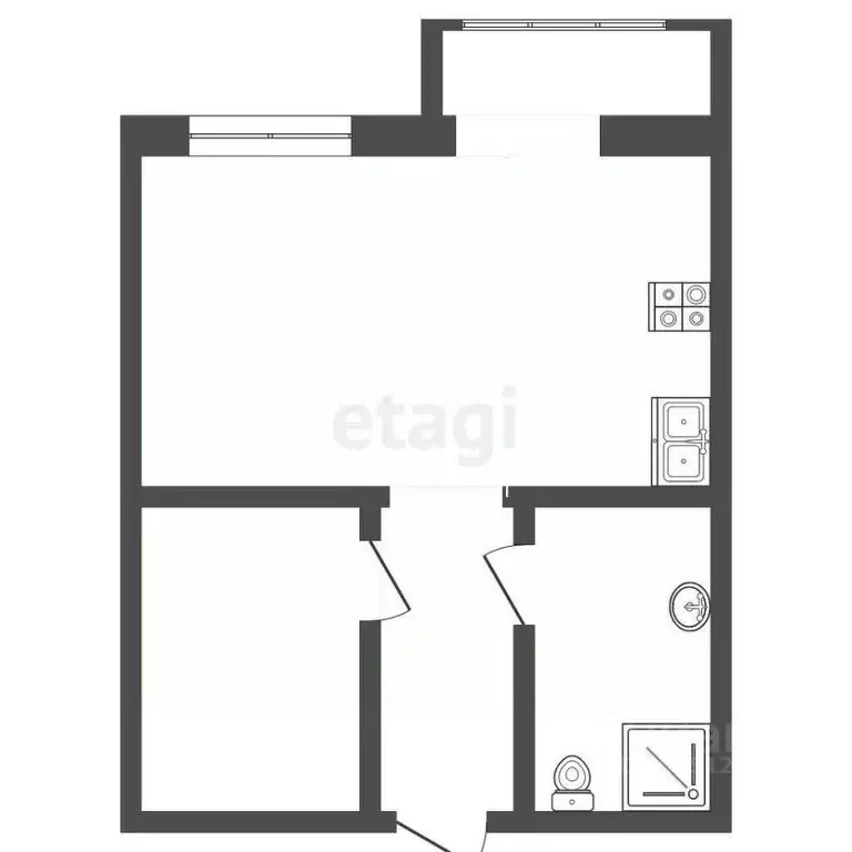 1-к кв. Ставропольский край, Кисловодск Окопная ул. (31.1 м) - Фото 2