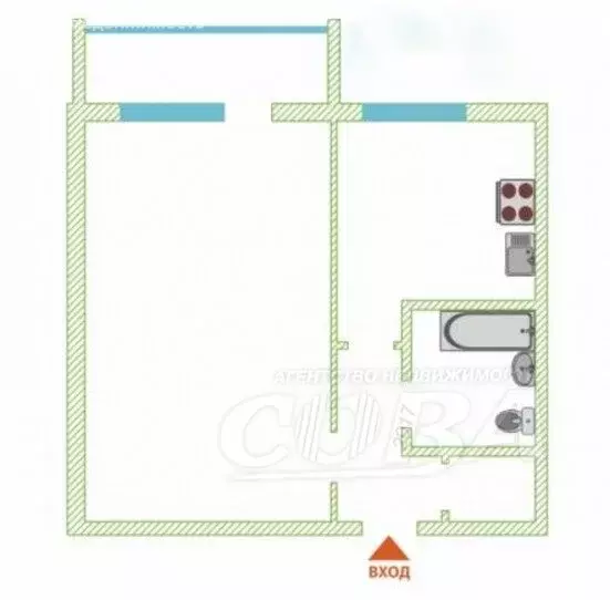 1-комнатная квартира: Тюмень, Таврическая улица, 6 (30.7 м) - Фото 1