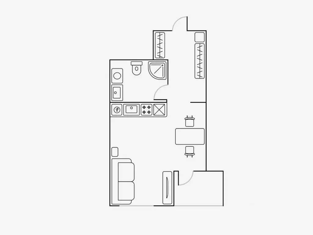 Студия Воронежская область, Воронеж ул. 9 Января, 68/2к3 (26.0 м) - Фото 2