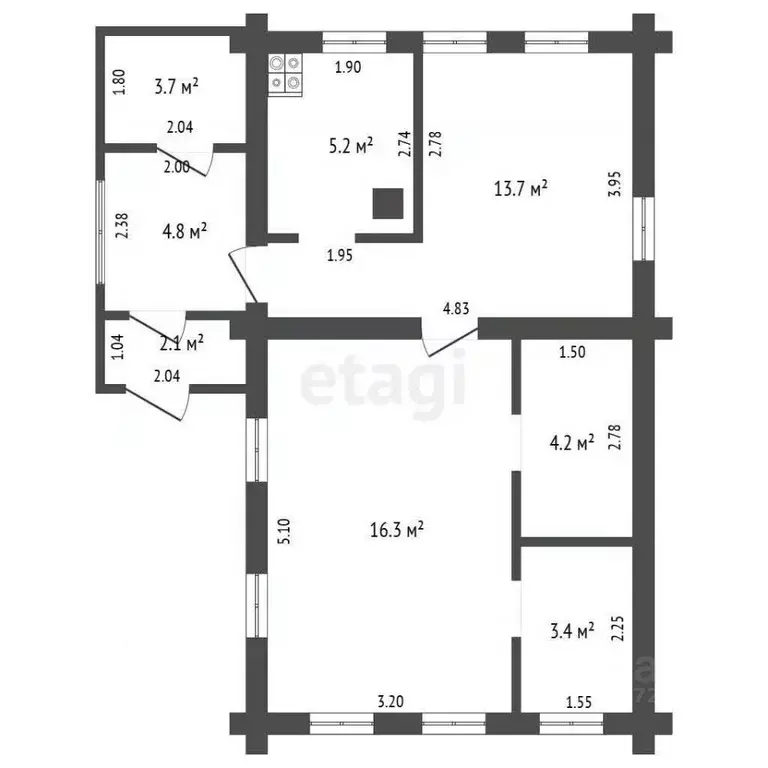 Дом в Башкортостан, Стерлитамак Южная ул. (43 м) - Фото 2