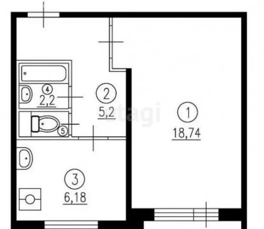 1-комнатная квартира: Саратов, улица Танкистов, 203 (31.7 м) - Фото 1