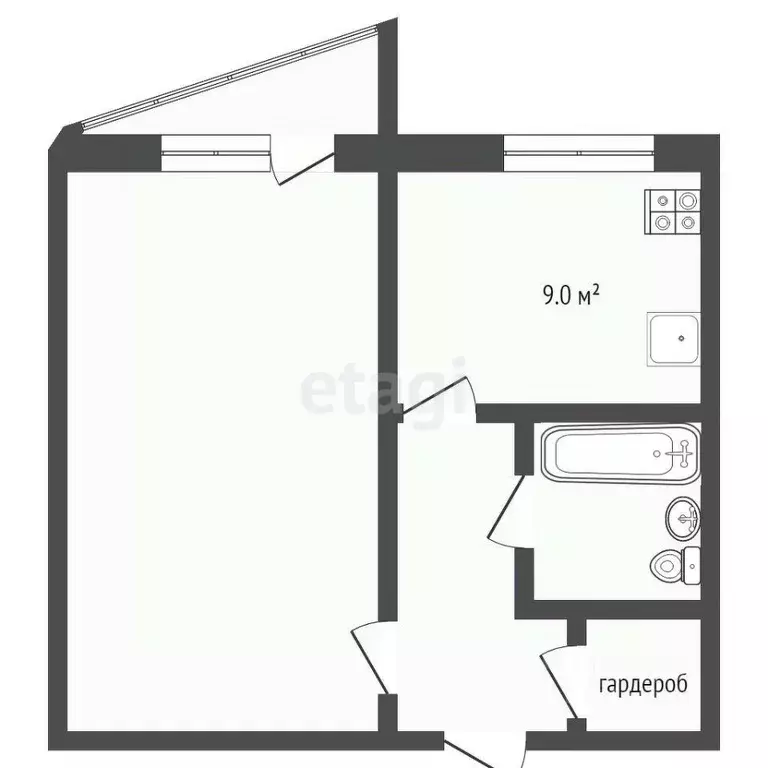 1-к кв. Оренбургская область, Оренбург ул. Чернышевского, 28 (37.4 м) - Фото 1