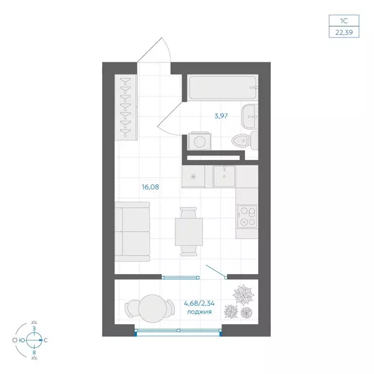 Квартира-студия: Челябинский городской округ, посёлок Пригородный, ... - Фото 2