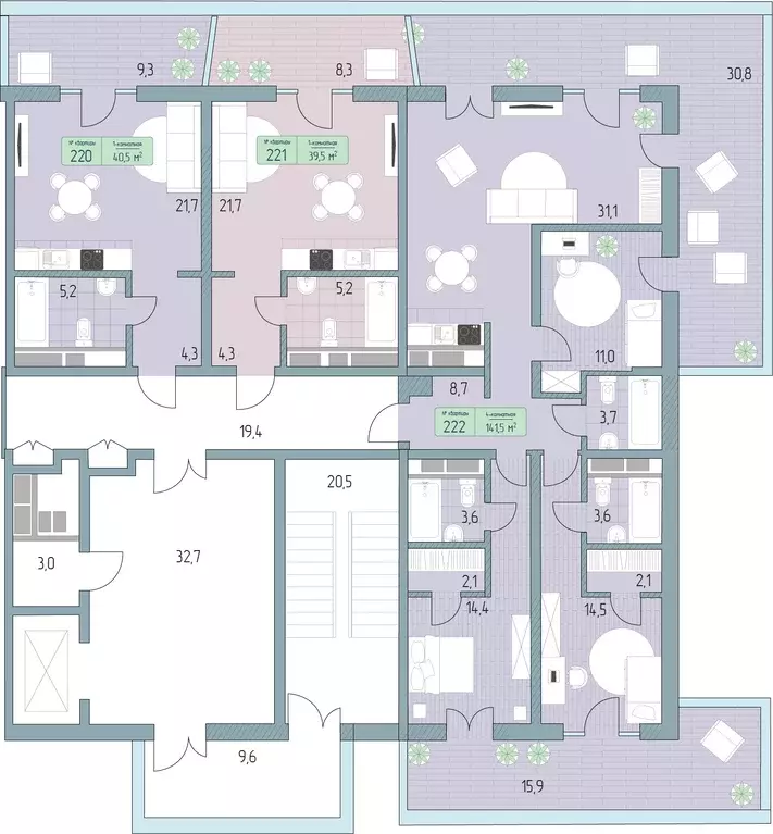 1-к квартира, 30.8 м - Фото 0