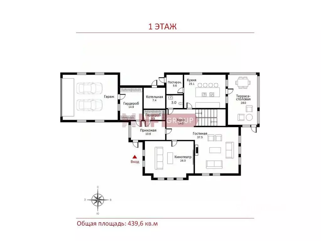 Коттедж в Москва д. Милюково, Чистые Ключи кп,  (440 м) - Фото 2