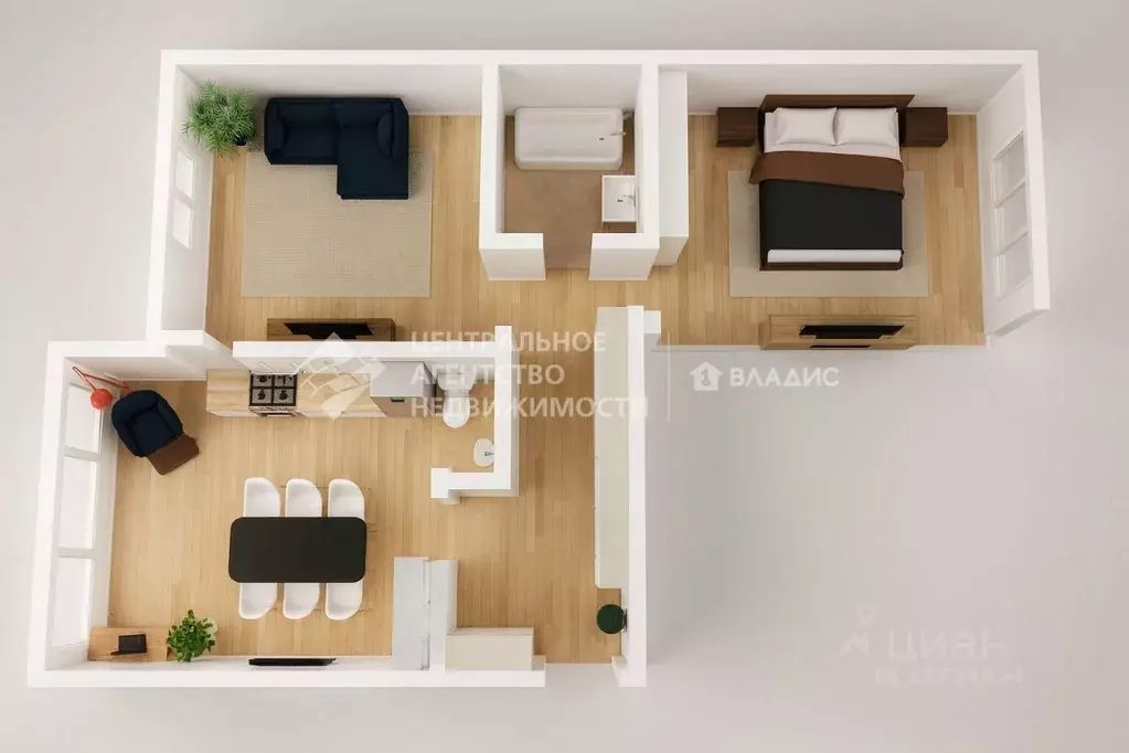 2-к кв. Рязанская область, Рязань ул. Профессора Никулина, 41 (73.0 м) - Фото 2