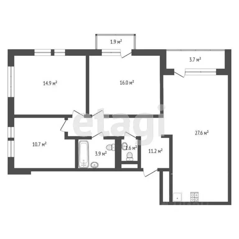 3-к кв. Тюменская область, Тюмень Полевая ул., 117к1 (85.3 м) - Фото 0