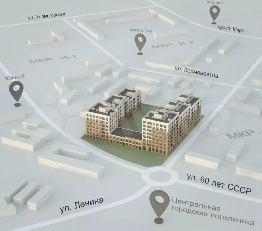 Квартира-студия, 31,6 м, 2/8 эт. - Фото 1