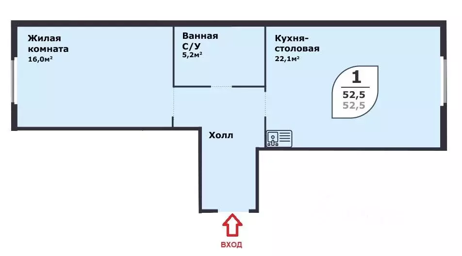 1-к кв. Челябинская область, Сосновский муниципальный округ, пос. ... - Фото 0