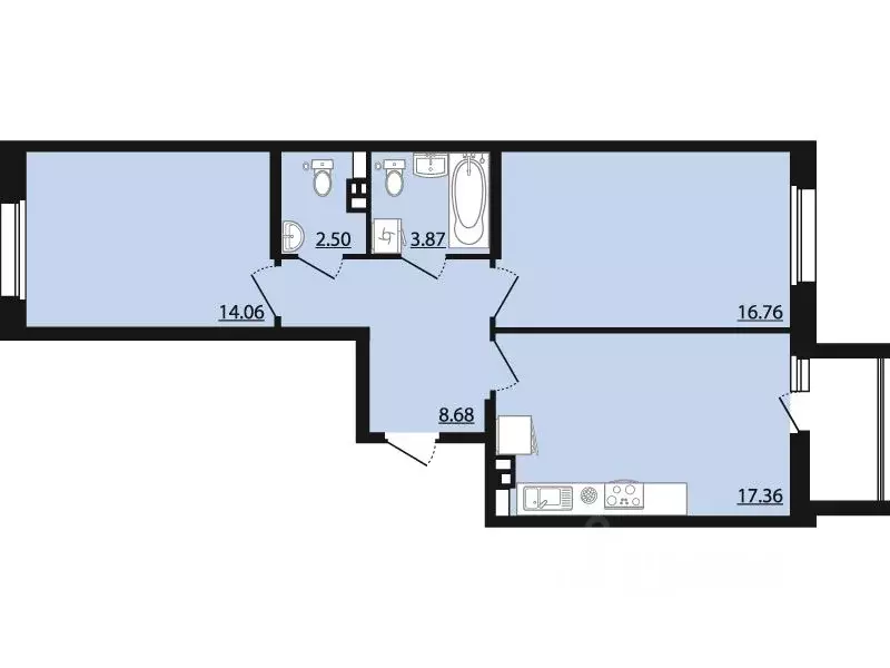 2-к кв. Воронежская область, Рамонский район, Яменское с/пос, пос. ... - Фото 1