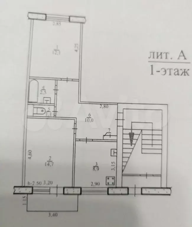 2-к. квартира, 54 м, 1/5 эт. - Фото 0