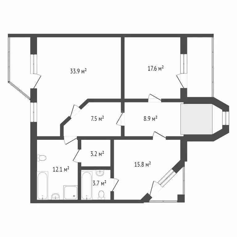 4-комнатная квартира: Тюмень, Даудельная улица, 4 (214.8 м) - Фото 2