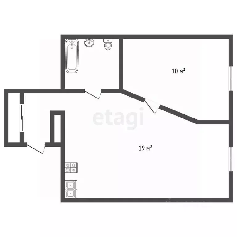 1-к кв. Ленинградская область, Мурино Всеволожский район, ул. Шоссе в ... - Фото 2