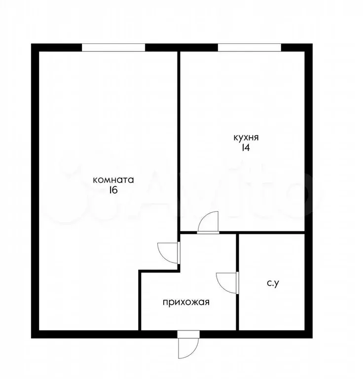 1-к. квартира, 36 м, 4/7 эт. - Фото 0