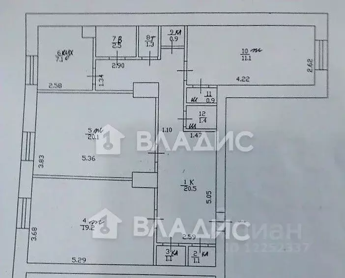 3-к кв. Смоленская область, Смоленск Колхозная пл., 6 (87.2 м) - Фото 1