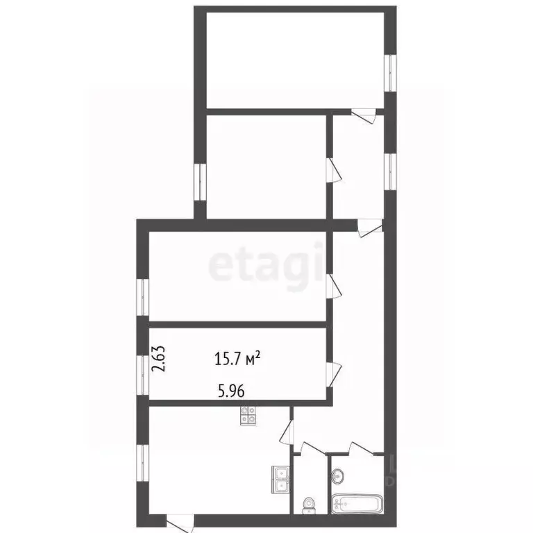 Комната Санкт-Петербург Боровая ул., 47к3 (15.7 м) - Фото 2