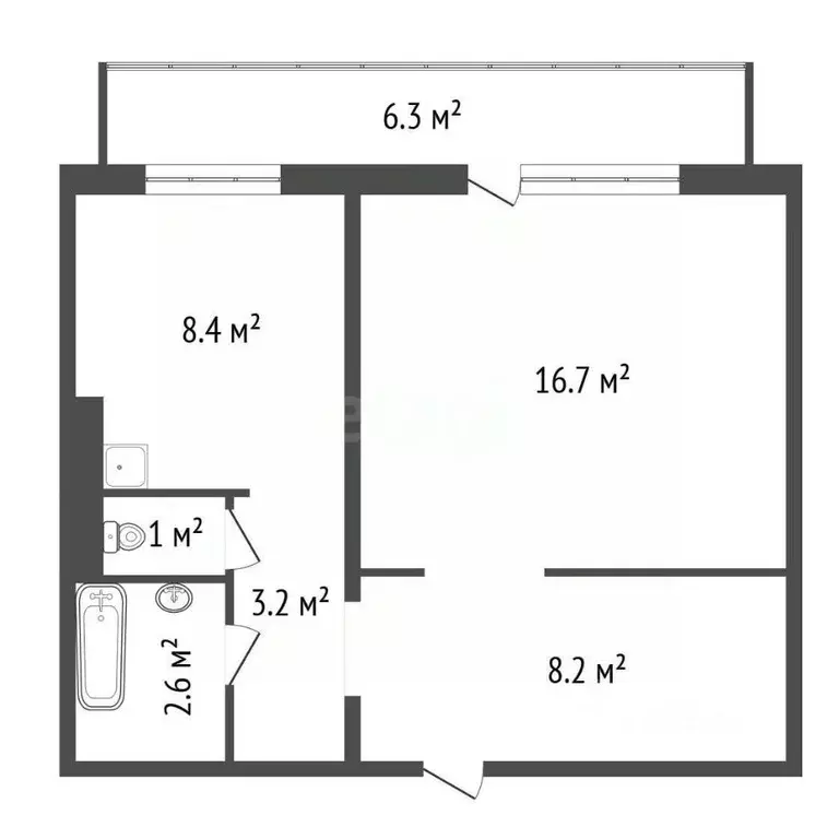 1-к кв. Красноярский край, Красноярск ул. Сады, 1В (40.1 м) - Фото 1