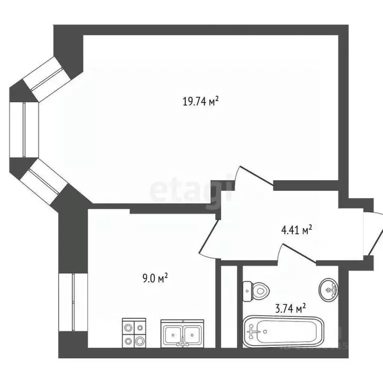 1-к кв. Москва Донецкая ул., 34к3 (36.5 м) - Фото 2