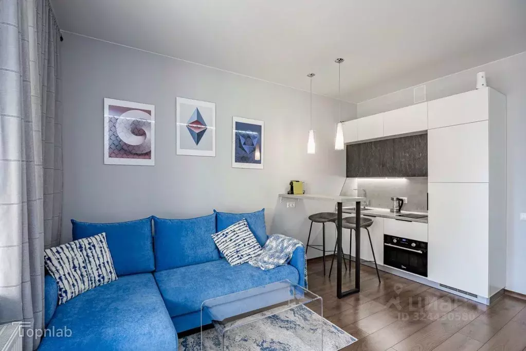 Студия Санкт-Петербург Серебристый бул., 19к2 (28.0 м) - Фото 0