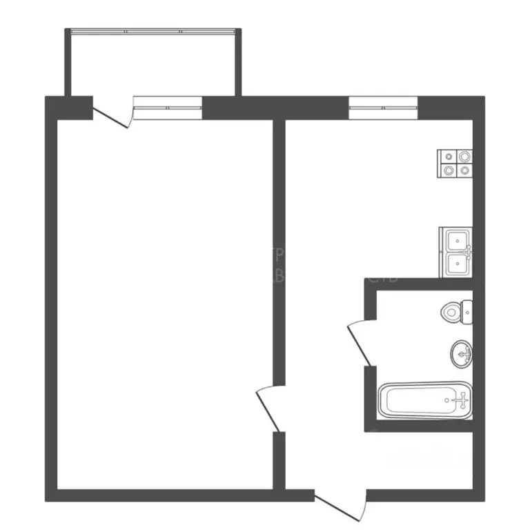 1-к кв. Тюменская область, Тюмень ул. Карла Маркса, 10 (27.5 м) - Фото 1