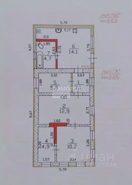 Дом в Краснодарский край, Приморско-Ахтарск Железнодорожная ул. (75 м) - Фото 1