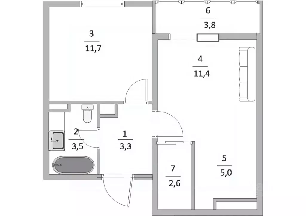 1-к кв. Краснодарский край, Анапа ул. Ленина, 235 (38.0 м) - Фото 2