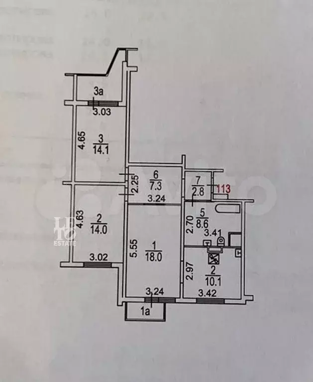 3-к. квартира, 74,7 м, 13/16 эт. - Фото 0