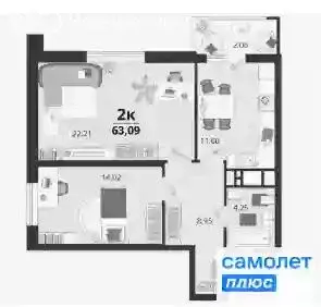 2-комнатная квартира: посёлок Знаменский, микрорайон Родные Просторы ... - Фото 0