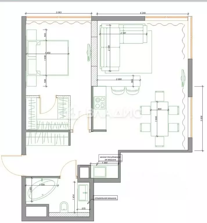 2-комнатная квартира: Нижний Новгород, Казанское шоссе, 14к3 (55 м) - Фото 0