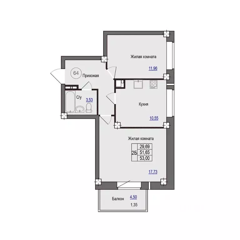 2-к кв. Псковская область, Псковский район, Завеличенская волость, д. ... - Фото 1