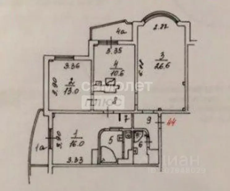 3-к кв. Москва Фестивальная ул., 17К1 (85.3 м) - Фото 2