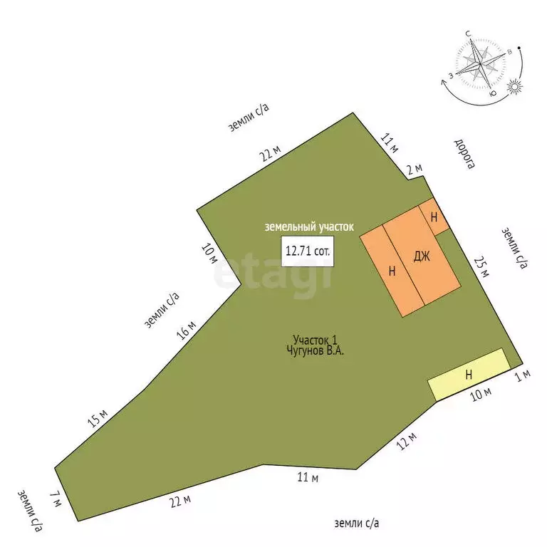 Участок в Щелканово, село Щелканово (12.7 м) - Фото 1