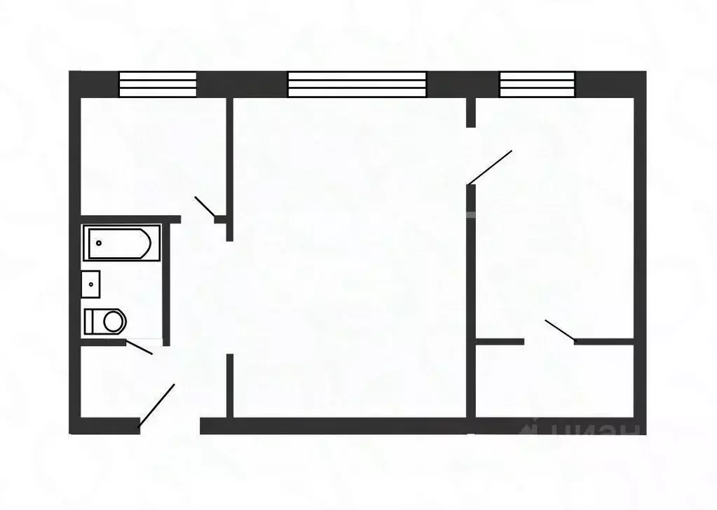 2-к кв. Иркутская область, Иркутск ул. Карла Либкнехта, 63 (43.0 м) - Фото 1