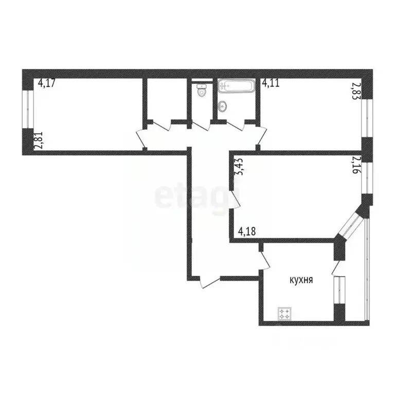 3-к кв. Ханты-Мансийский АО, Сургут ул. Толстого, 26 (69.9 м) - Фото 1