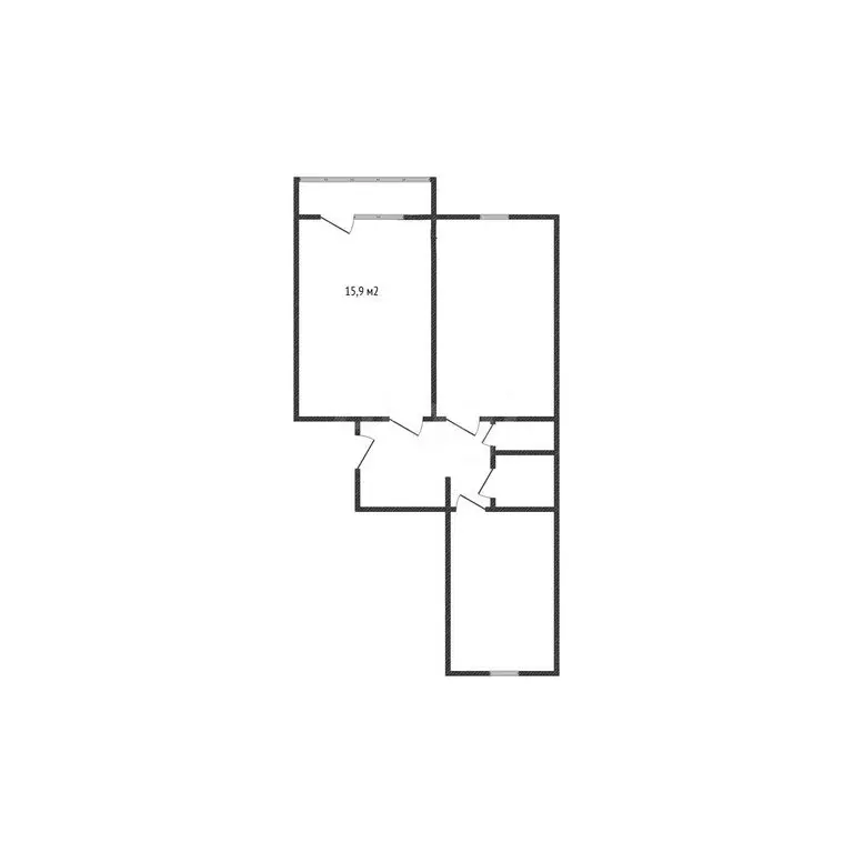 1к в -комнатной квартире (15.9 м) - Фото 1