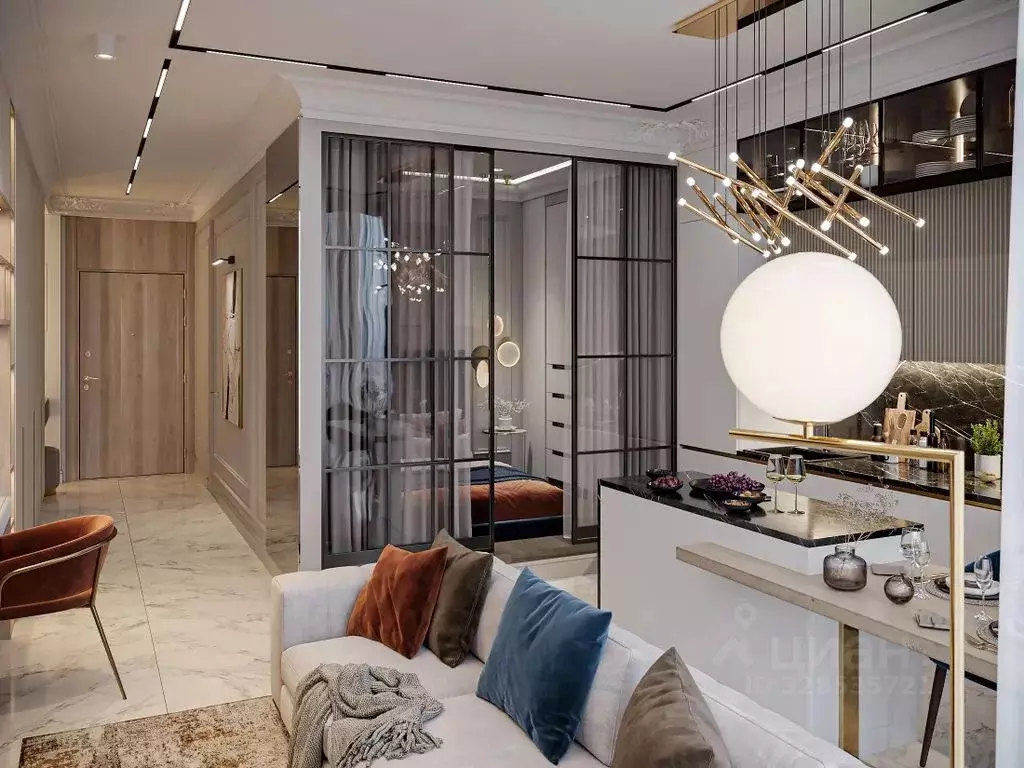 1-к кв. Москва 1-й Красногвардейский проезд, 22с1 (55.0 м) - Фото 2