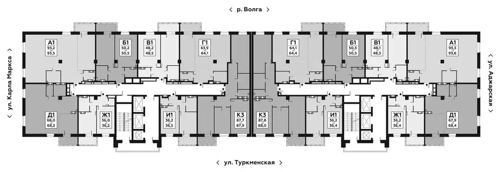 3-комнатная квартира: Волгоград, микрорайон Тулака, Горячеводская ... - Фото 1