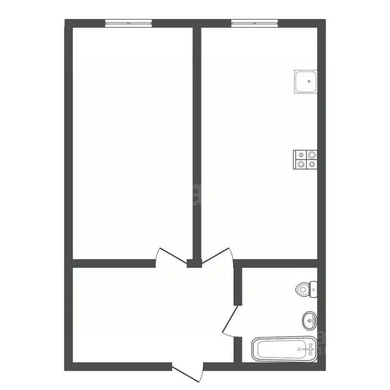 1-к кв. Тульская область, Тула ул. Новоселов, 4 (32.8 м) - Фото 1