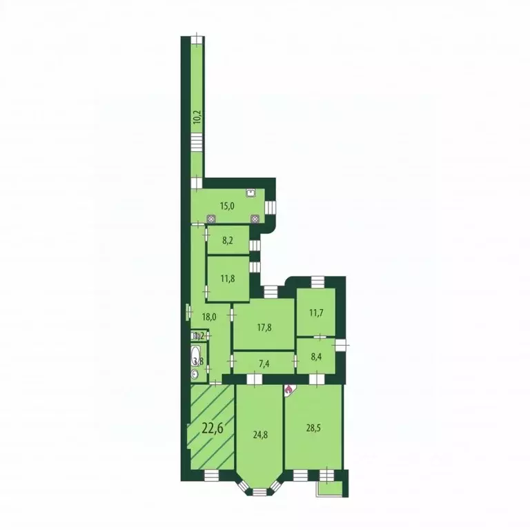 Комната Санкт-Петербург 11-я Васильевского острова линия, 48 (22.6 м) - Фото 2
