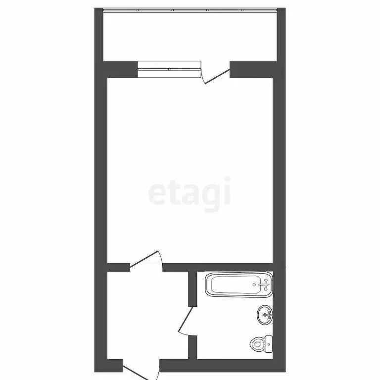 1-комнатная квартира: Томск, Иркутский тракт, 200 (28 м) - Фото 1