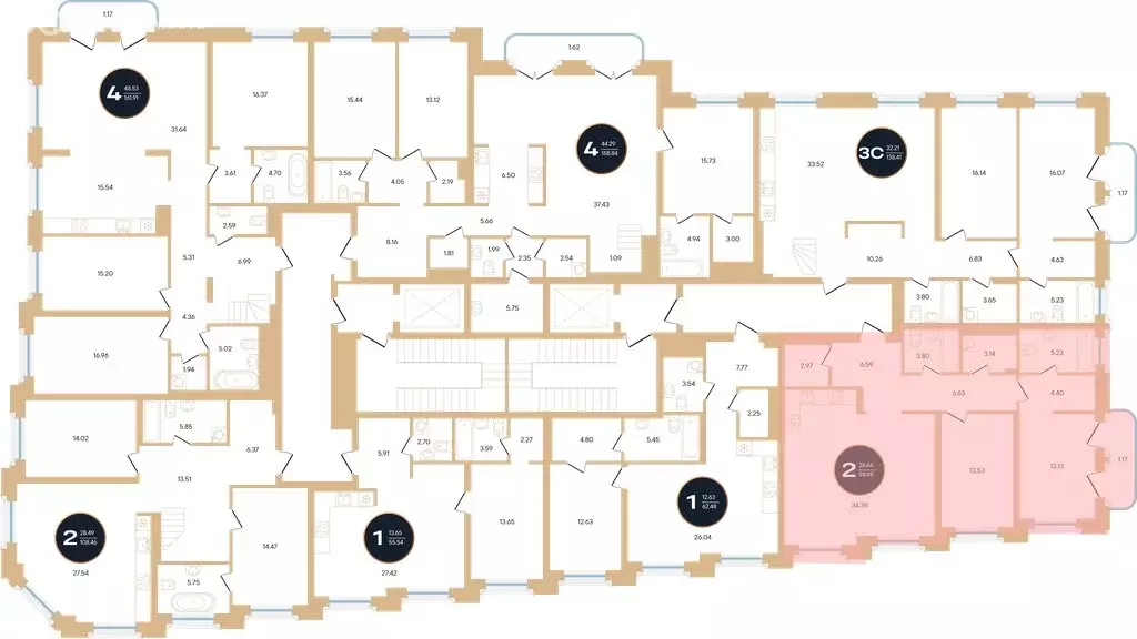 2-комнатная квартира: Уфа, жилой комплекс Зорге Премьер (94.98 м) - Фото 0