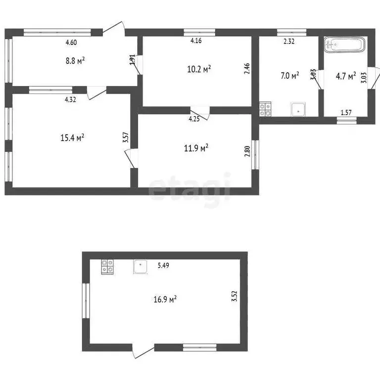 Дом в Каменка, Революционная улица (58 м) - Фото 2