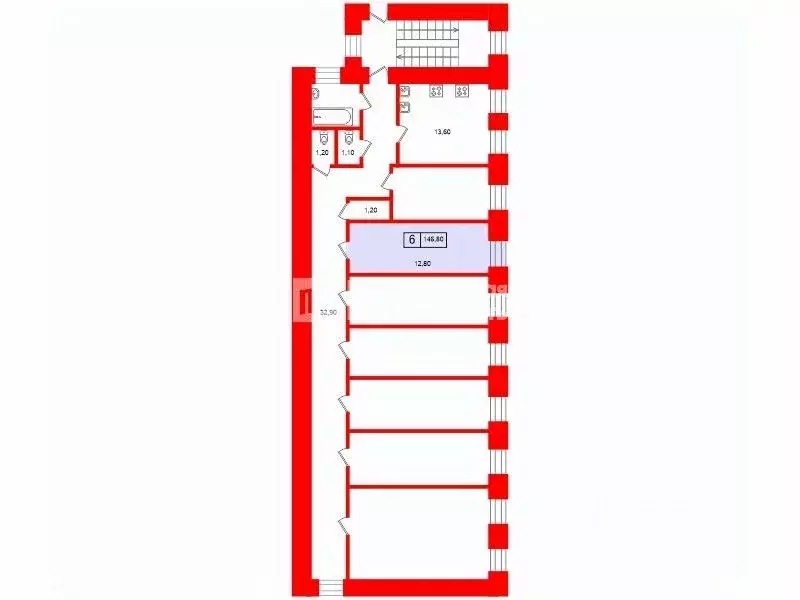 Комната Санкт-Петербург наб. Обводного Канала, 157-159 (12.8 м) - Фото 2