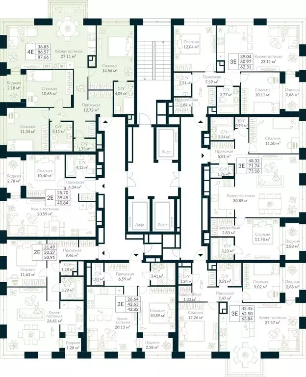 3-комнатная квартира: Уфа, жилой район Глумилино, жилой комплекс Урман ... - Фото 1